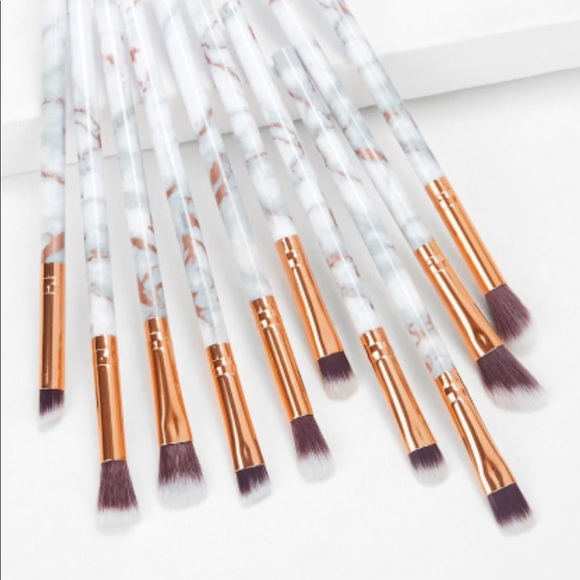 Other - 10 Piece Marble Brow & Eye Brushes